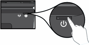 power button hp printer